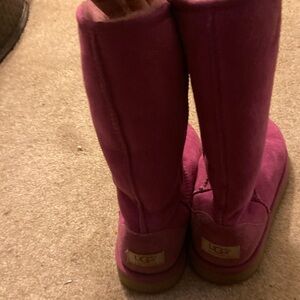 UGG kids Fuchsia Suede Winter Boots